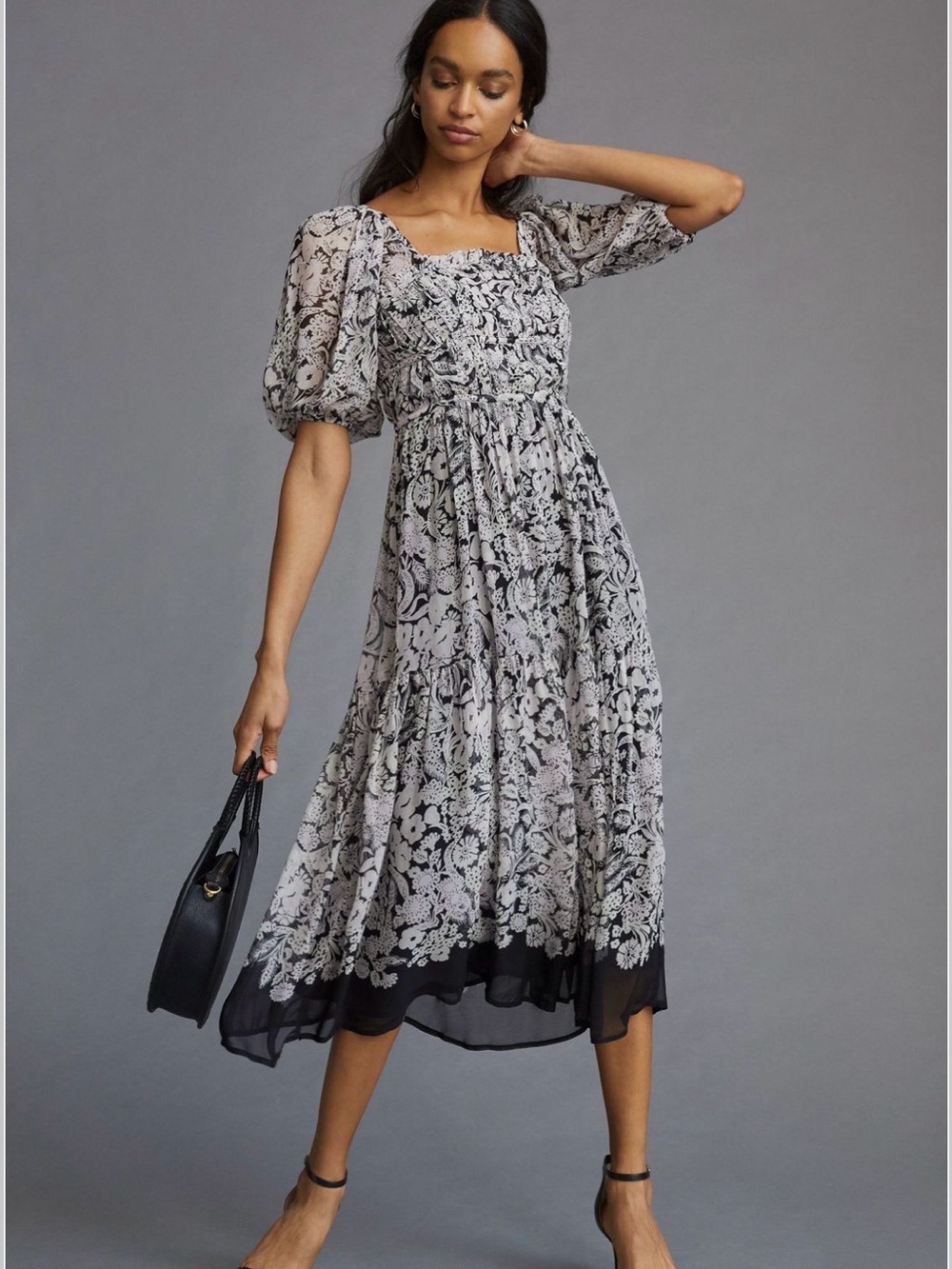 Anthropologie Smocked Midi Dress